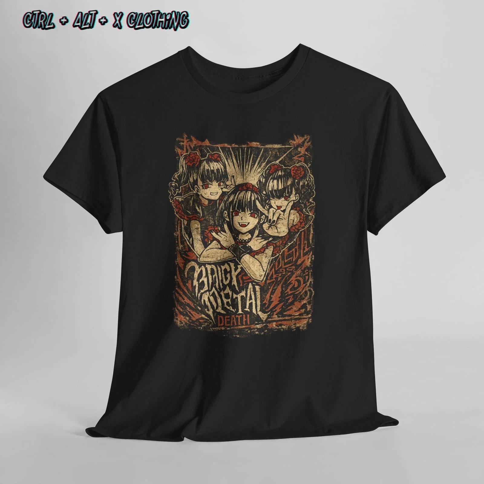 

Babymetal band art Tee vintage distressed style Japanese metal graphic t-shirt 2XL