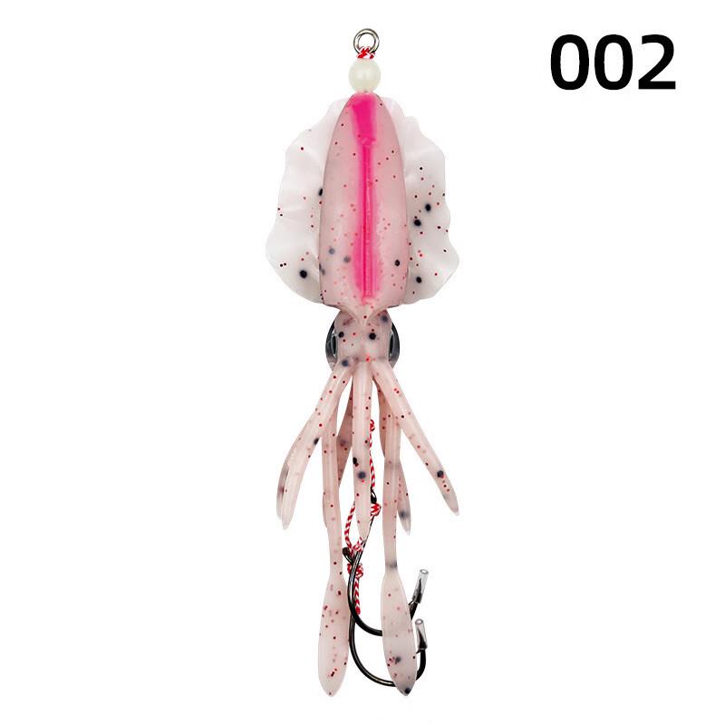 Oeny Luminous UV Soft Squid Sea Fishing Lures (4-Pack)