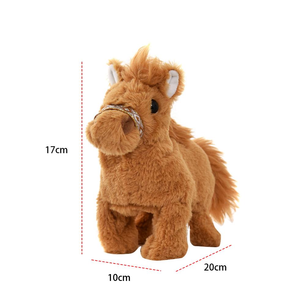 Plush Horse Doll Interactive Electronic Pet Horse Sound & Walking Realistic Horse Doll Pony Robot Plush for Boys & Girls