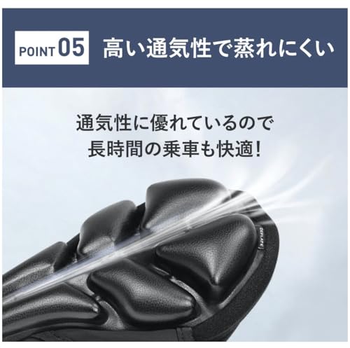 JFT 3D Air Cushion Saddle, Sports Type, Waterproof, Built-in Air Pump, Stays In Place, Pain-Free, Pressure-Relieving, Bicycle Saddle, Road Bike, Cross