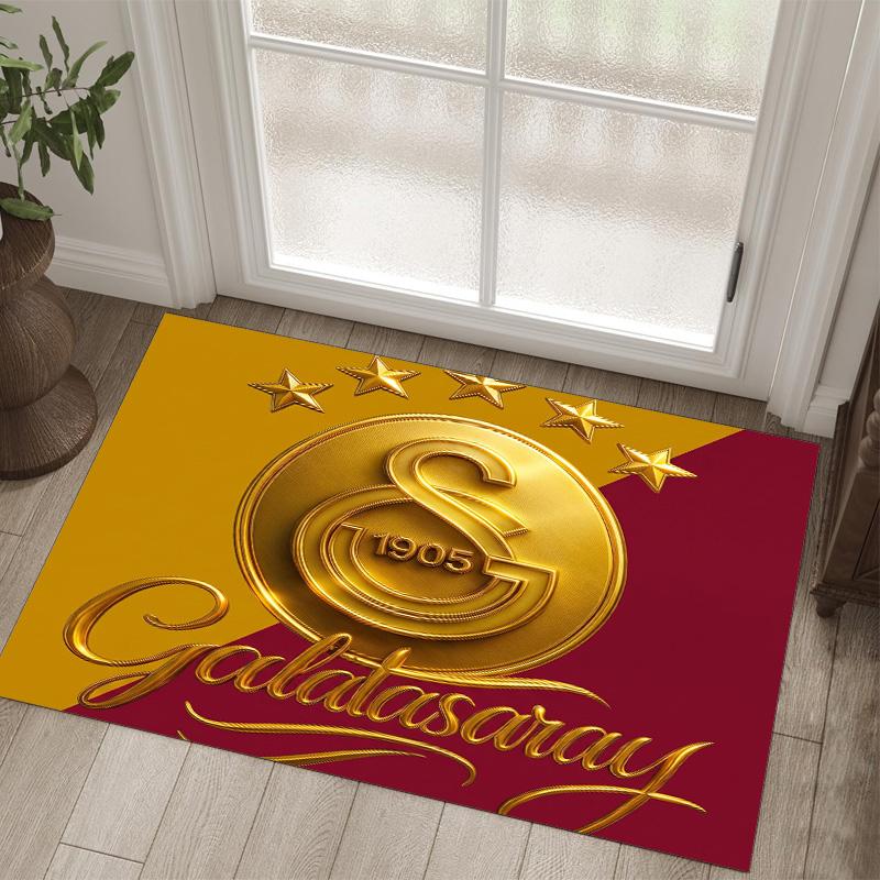 Tappeto in Velluto di Cristallo Design Galatasaray FC Accogliente Non?Tappeto Stampato Antiscivolo per Camera da Letto Soggiorno Ingresso
