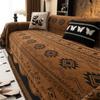 All-Season Universal Couch Camping Blanket Sofa Mat Chenille Ethnic Style Sofa Cover Full Coverage Non-Slip Couch Protector