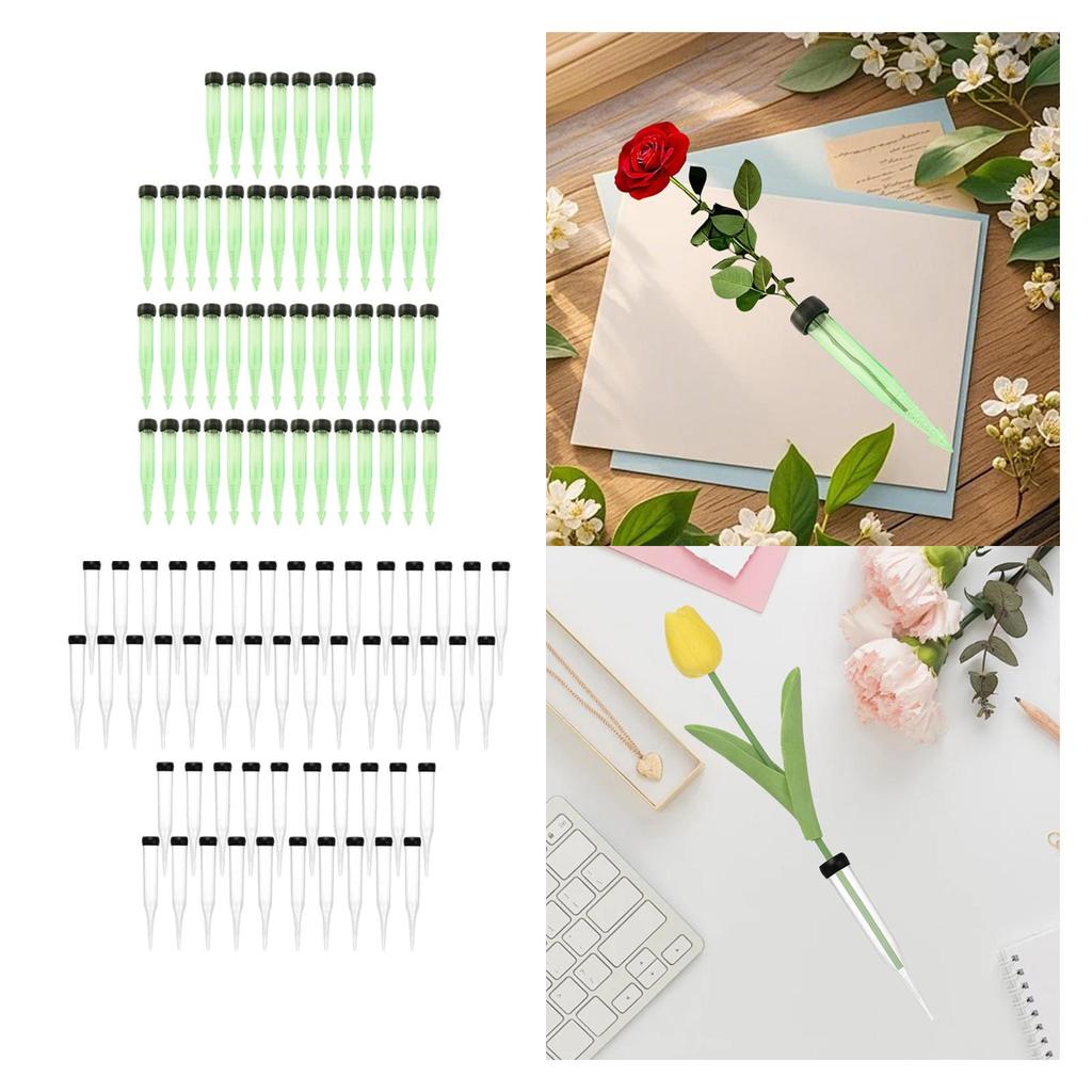 Floral Arrangement Supplies Plastic Water Tubes with Cap Flower Vials for Crafts and Fresh Flower Bouquets
