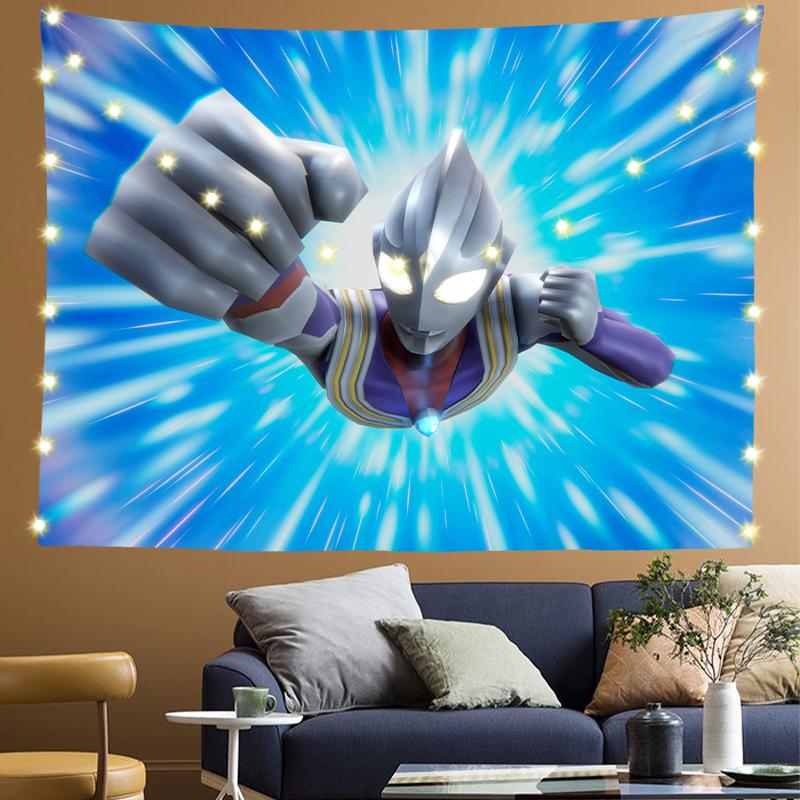 Ultraman Cartoon Wall Hanging for Children's Room Decoration Background Cloth