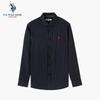 Men's Long-Sleeve Striped Cotton Blend Shirt