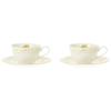 Noritake Jeune Freres Cup & Saucer (Pair Set) (For Coffee and Tea) 220cc, Microwave-Safe, Bone China, P59387A/4620