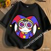 Children Short Sleeve T Shirts The Amazing Digital Circus Anime Cartoon Print Cotton Top Boys Girls Summer Casual Crew Neck Tees