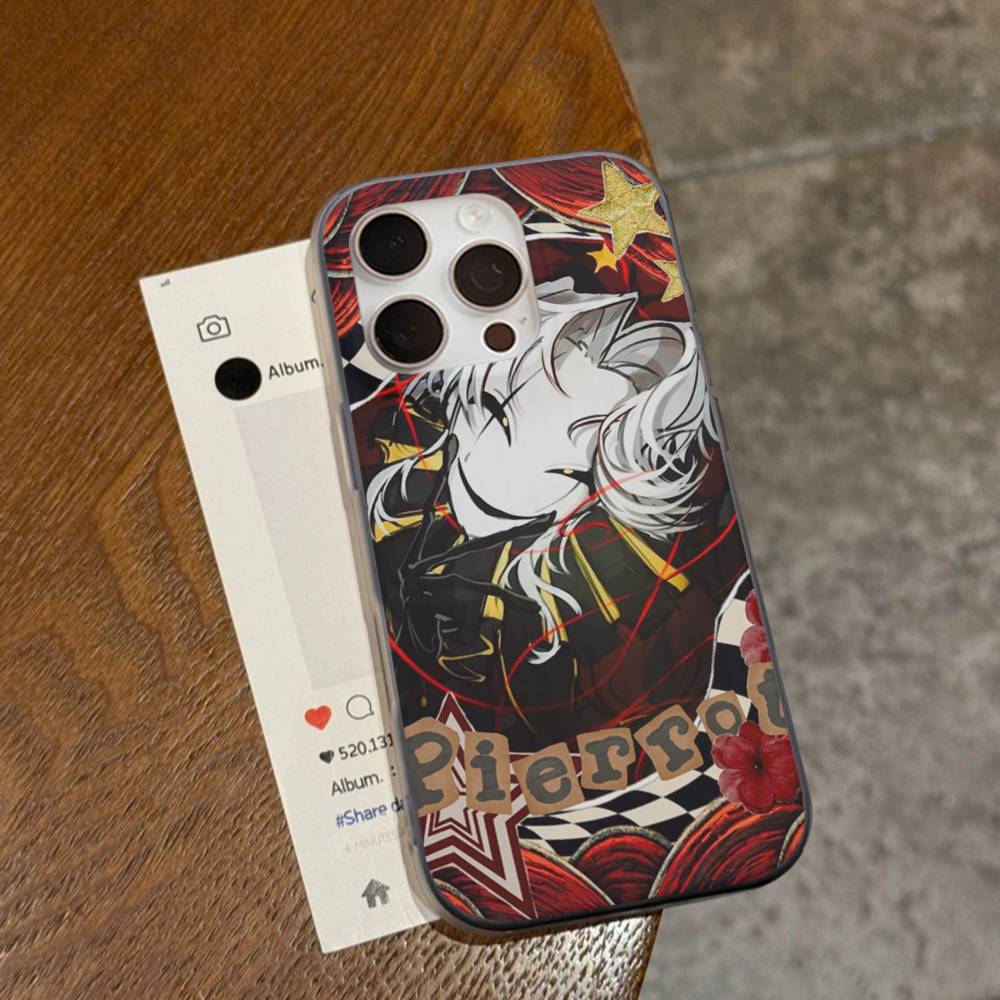 Pierrot The Freak Circus Funny Game Corrugated Stripe Phone Case For IPhone 17 16 15 14 13 12 11 Pro Max Plus Pro Shockproof