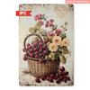 Vintage Metal Wall Art Flowers Fruits Kitchen Decor