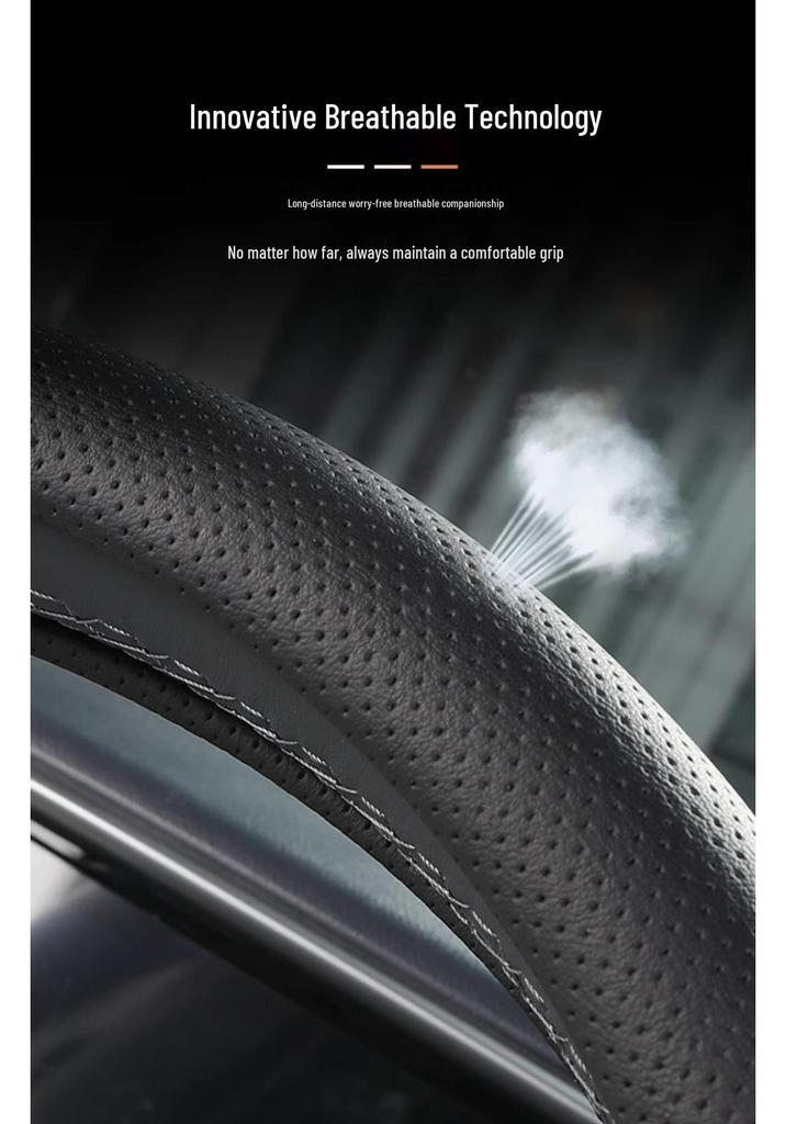 Geely Vision Lenkradbezug - Nappaleder, Rutschfest, Ganzjahres, Universelle Passform