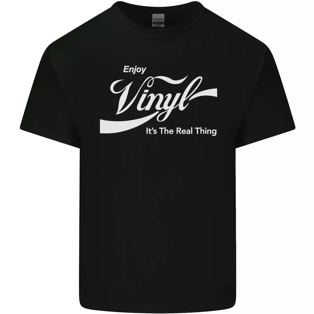 Enjoy Vinyl DJ DJing Decks Turntable Funny Kids T-Shirt Childrens