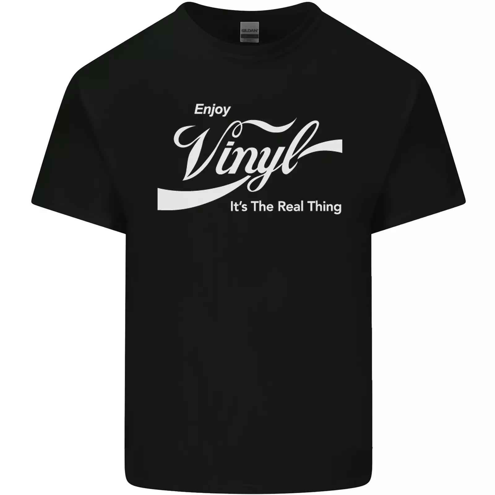 Enjoy Vinyl DJ DJing Decks Turntable Funny Kids T-Shirt Childrens S