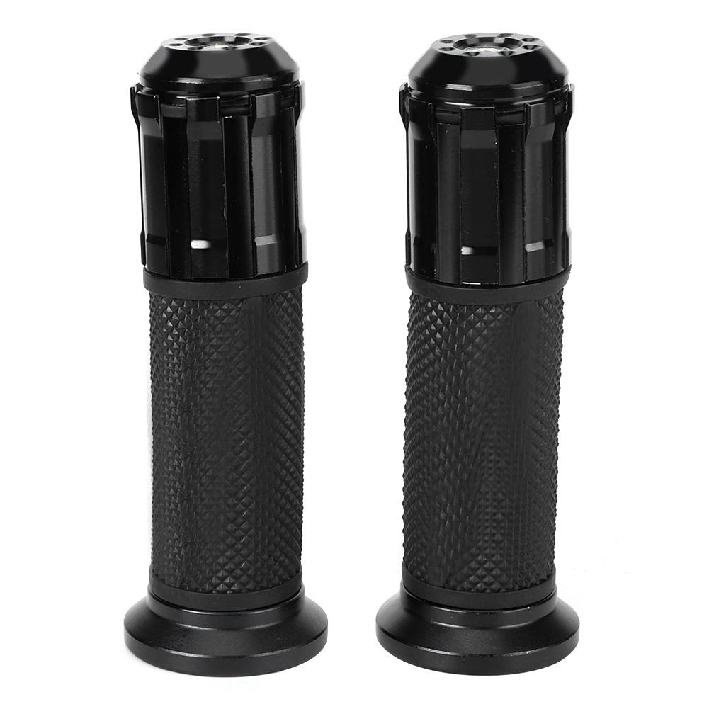 Motorcycle Non Slip Handlebar Hand Grips Modification Accessory 22mm(Black )