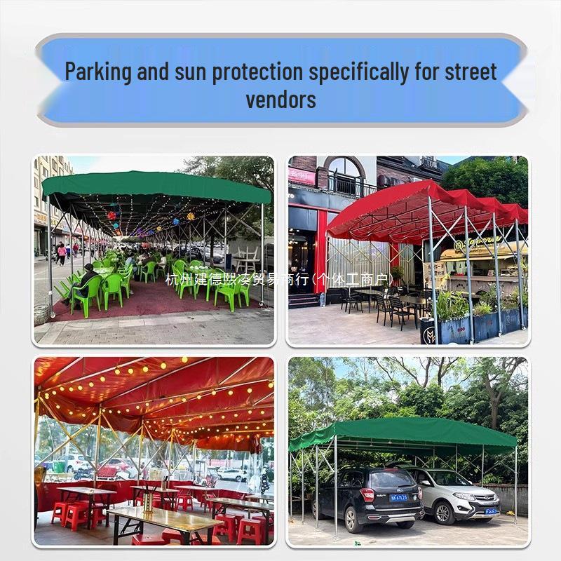 Mobile Retractable Outdoor Canopy: Rainproof Event Tent, Sunshade & Car Shelter.