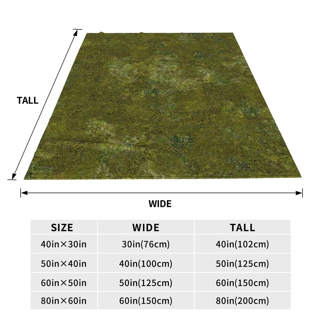 Grass Battlemat 36x36 Blankets Soft Warm Flannel Throw Blanket Cover for Bed Living room Picnic Travel Home Couch