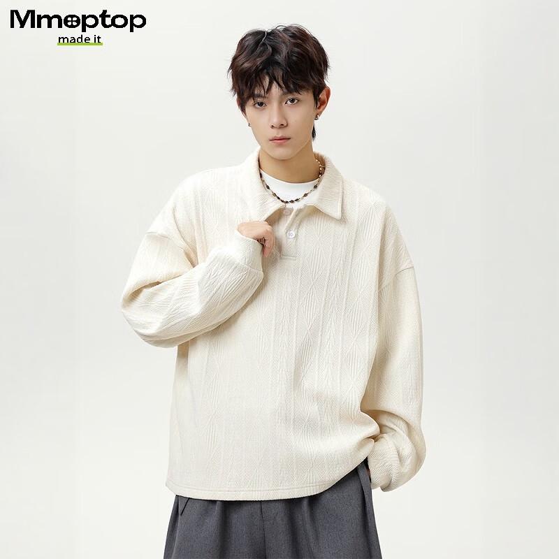 

MMOPTOP Тяжелый Текстурированный Трикотажный Свитшот с Лацканами XL