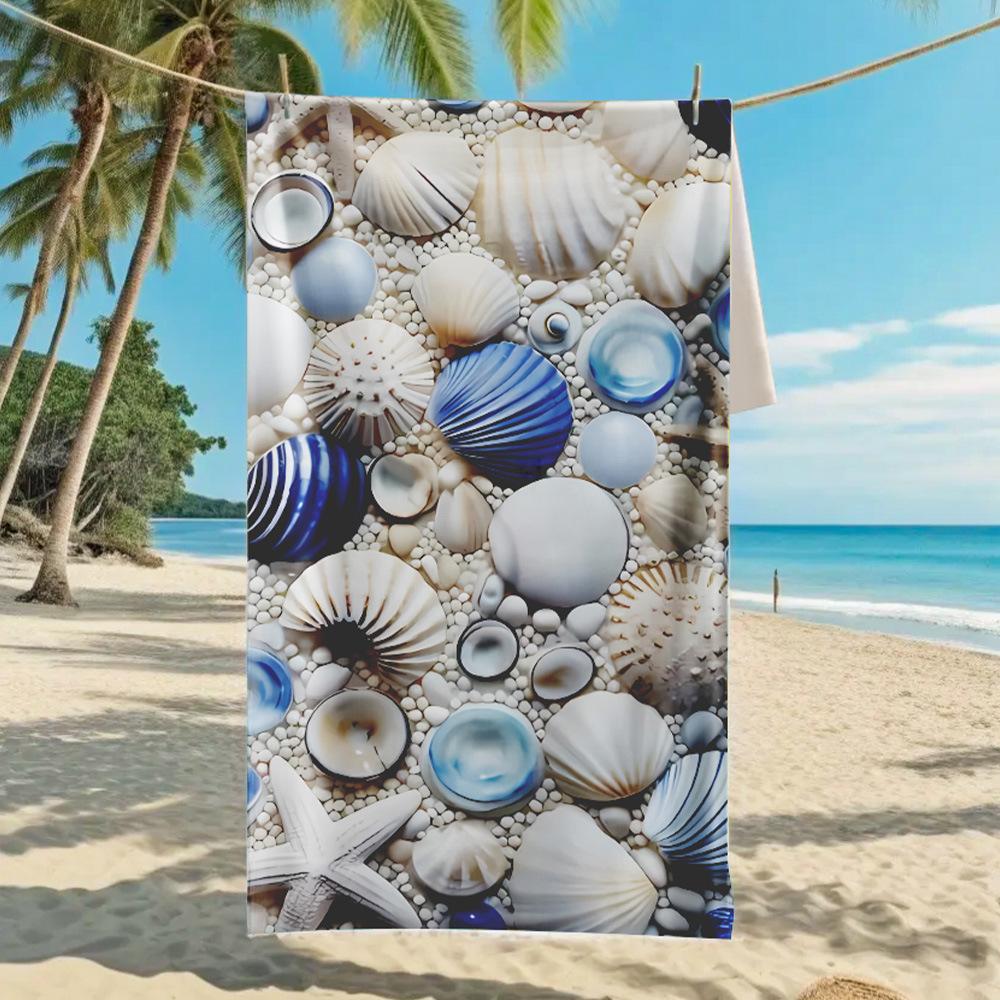 2026 Mermaid Tail Beach Towel Printed Towel Seaside Vacation Absorbent Beach Towel