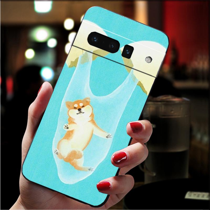 Phone Case for Google Pixel 10 9 Pro XL 8 7 6 Pro Pixel 9A 8A 7A 6A 5A 4A Pixel 8 7 6 5 Shiba Inu Painting Case Funda