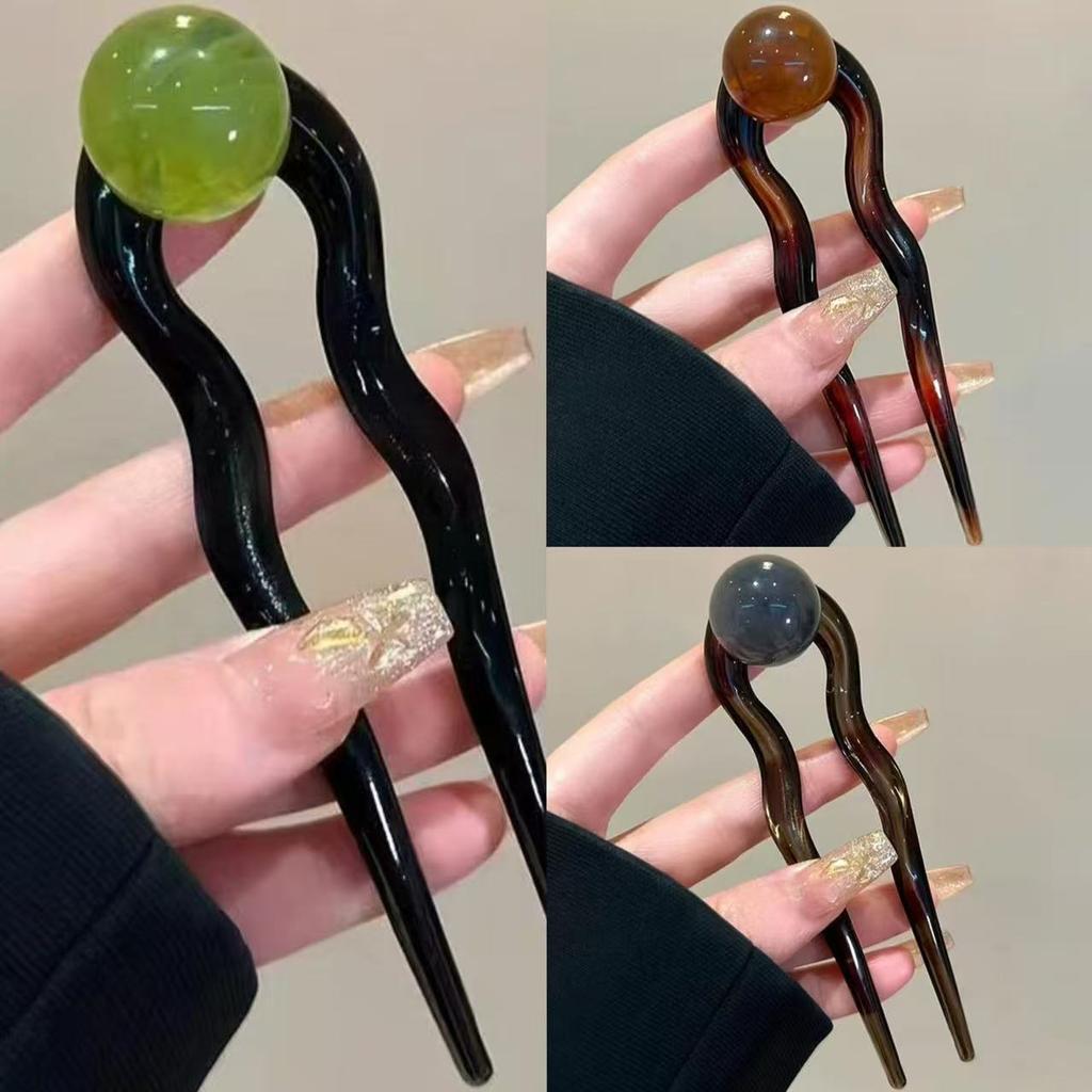 3 Stück Neue Retro Minimalistische Perlenförmige Haarnadel Frauen High-End Frisches Temperament Vielseitig Exquisit Pendeln Vielseitig