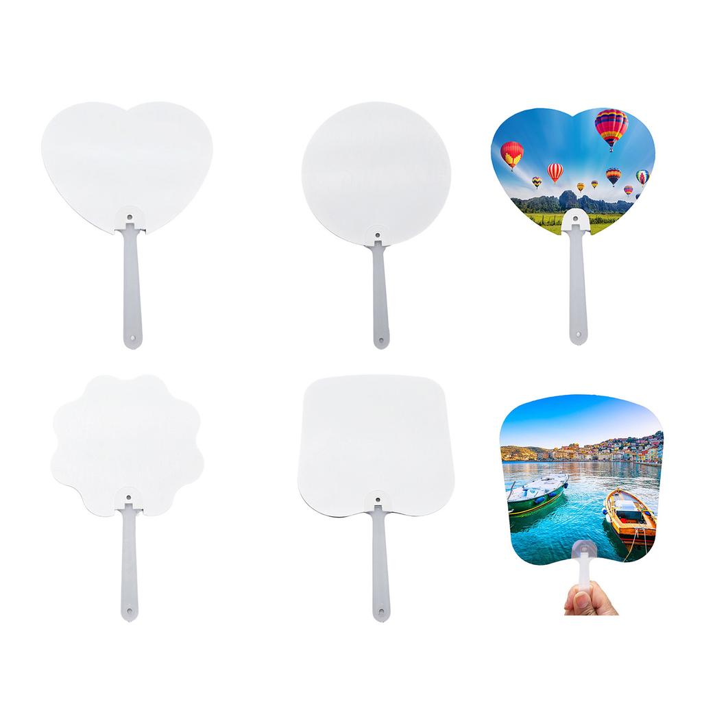 10 ks Sublimační pádlový vějíř Personalizovaný oboustranný sublimační vějíř polotovary pro církevní události a dárky pro hosty