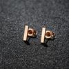 Stainless Steel Earrings Minimalist Stick Stud Earring Classic Simple T Bar Earing for Women Jewelry Party Gift NEW