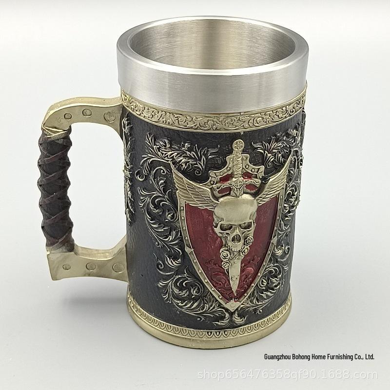 

Серия Смерти Ангел и Дьявол Меч Пивная Кружка - Нержавеющая Сталь Креативный Подарок Украшение Ship Beer Mug