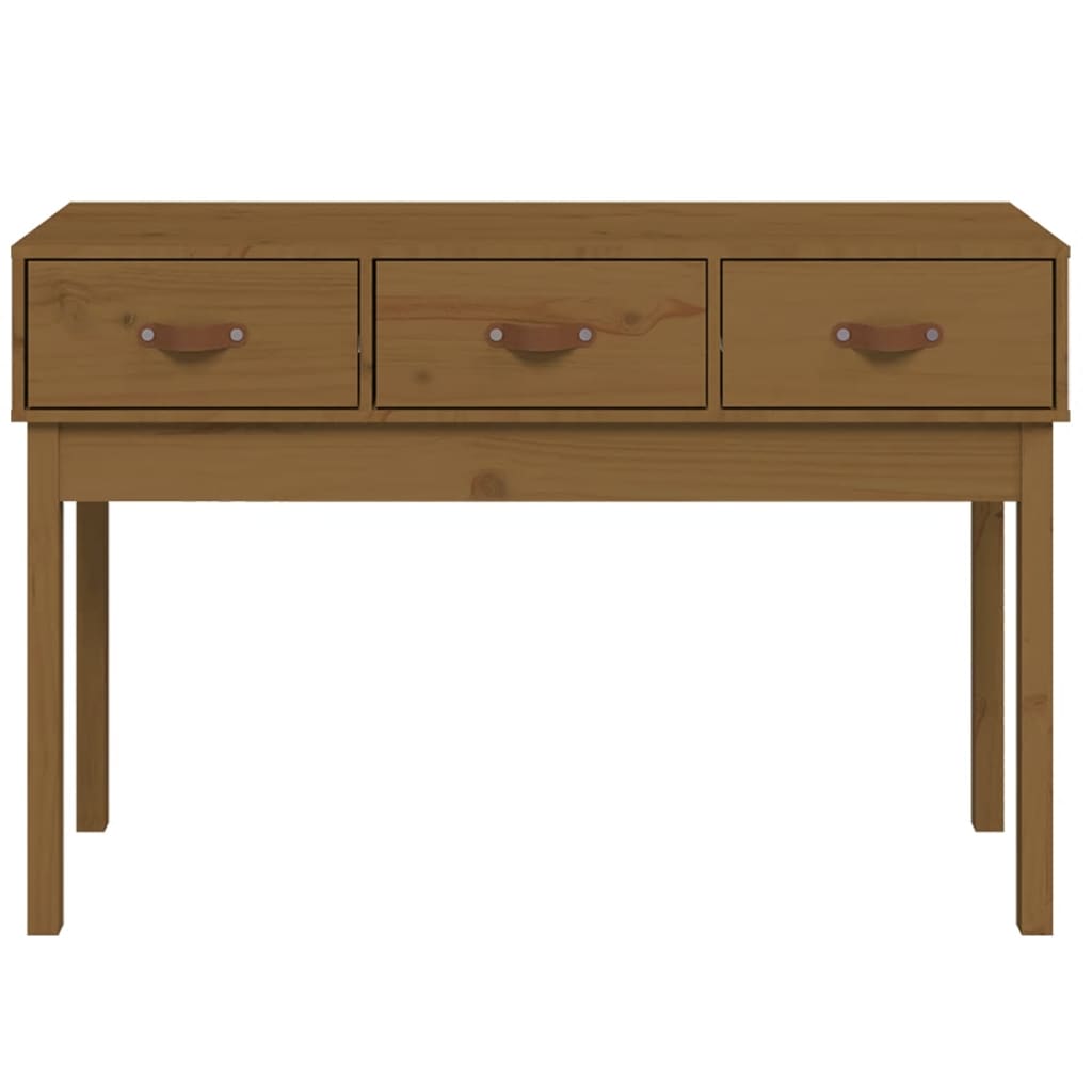 Console Table Honey Brown 114 X 40 X 75 Cm Solid Pine Wood