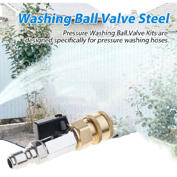 1/4 Inch Quick Attach High Pressure Valves Stainless Steel Valves for Pressure Washer Hose 1/4" Quick Connector