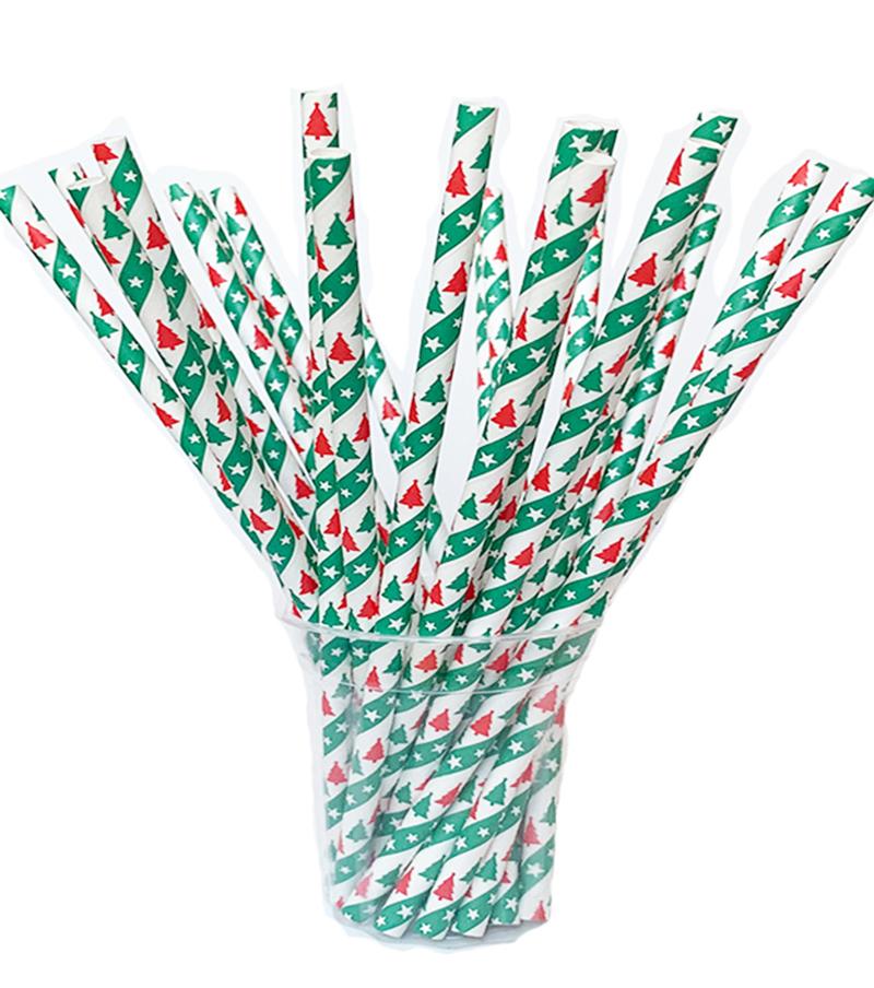 25 buc Paie de Băut de Unică Folosință din Hârtie Colorată, Folie Aurie/Argintie Curcubeu, Decor de Crăciun, Nuntă, Zi de Naștere, Articole de Petrecere