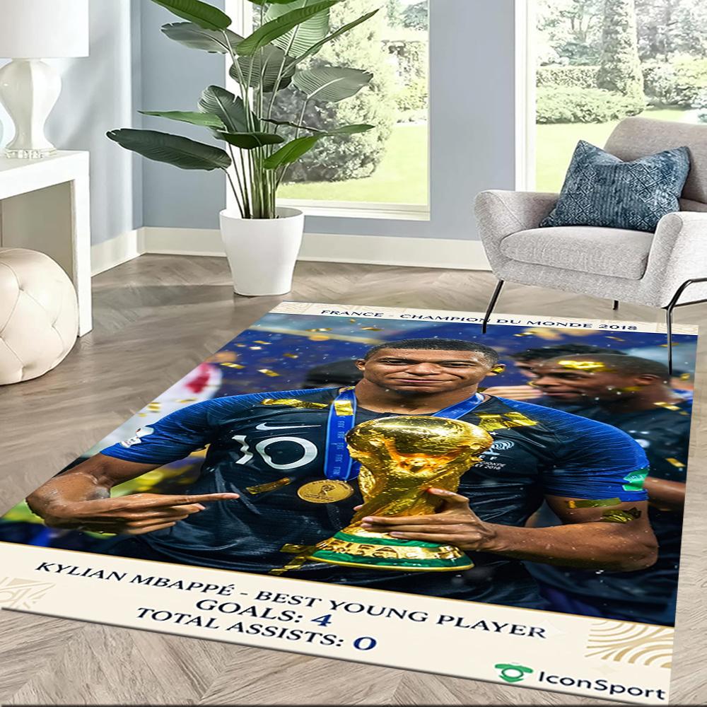 Mbappe 135 Floor Rug Office Rug Design for Kitchen Foyer Study Room Dining Room Antislip Carpet Decorate Offices Birthday/Christmas Gift