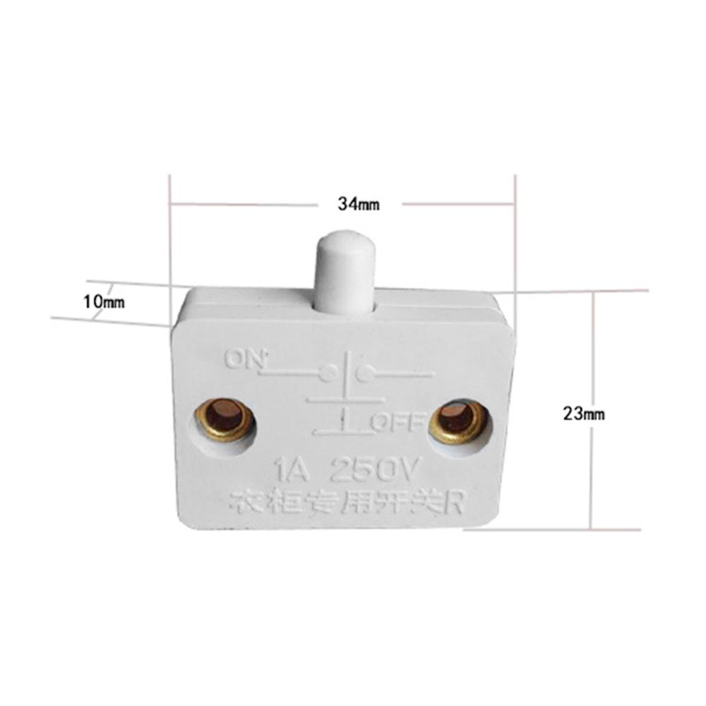Brand New 1PCS Black/White Wardrobe Door Touch Light Switch Automatic Reset Switch For Home Furniture Cabinet Cupboard