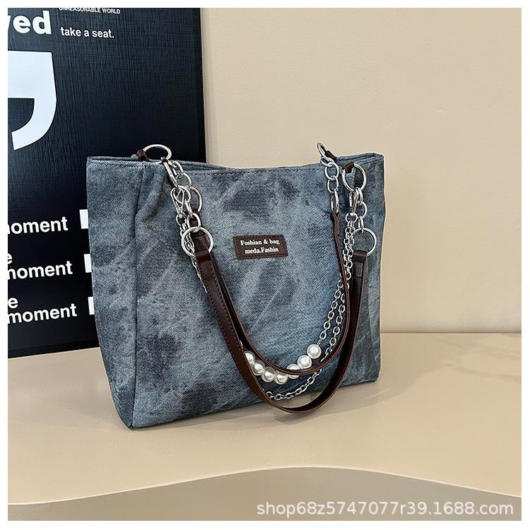 Student Class Bag Women's 2025 New Simple and Fashionable Versatile Shoulder Bag Large-capacity Commuter Tote Bag