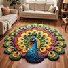 Peacock Floor Mat 3D Realistic Pattern Bathroom Mat Quick Dry Floor