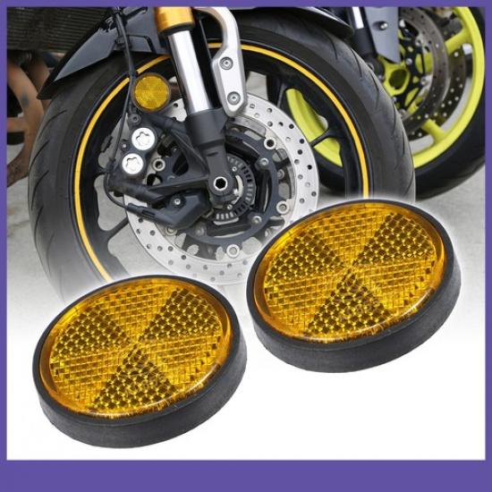 6 szt. M6x1.0 Pomarańczowy Odbłyśnik Ostrzegawczy z Mocowaniem na Śrubę do Motocykla Roweru