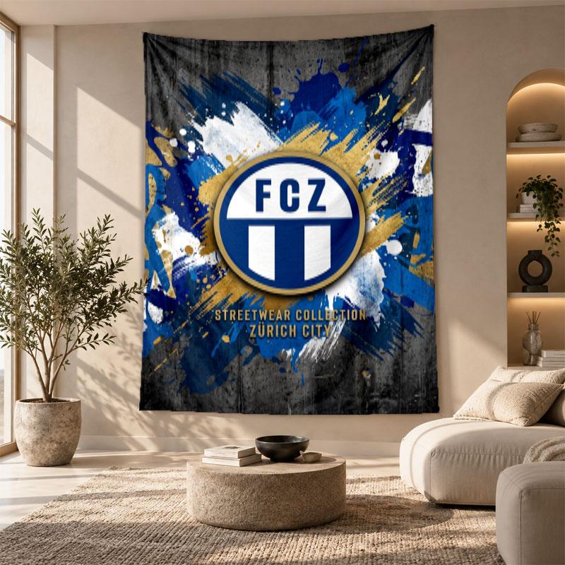 Decorative Tapestry,FC Zürich Printed Wall Art, Lightweight Wall Hanging For Bedroom Background