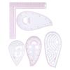 5Pcs Curve Ruler Set MultiFunction Builtin Scale LShaped Clothing Designed Measuring
