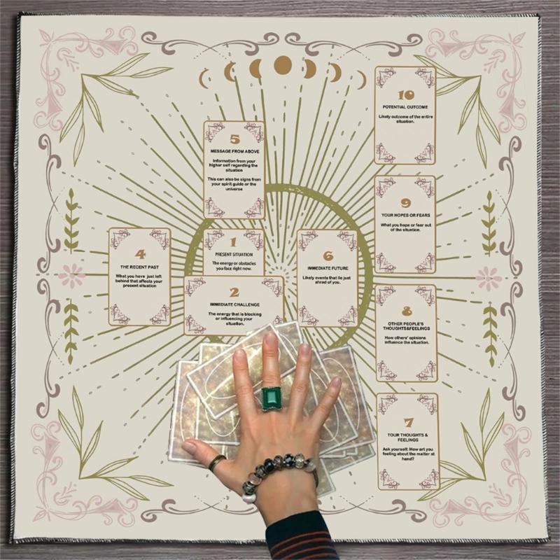Divinations Tablecloth Reading Card Astrologys Tarots Cards Tablecloth Altars Cloth Divinations Board Game Accessories