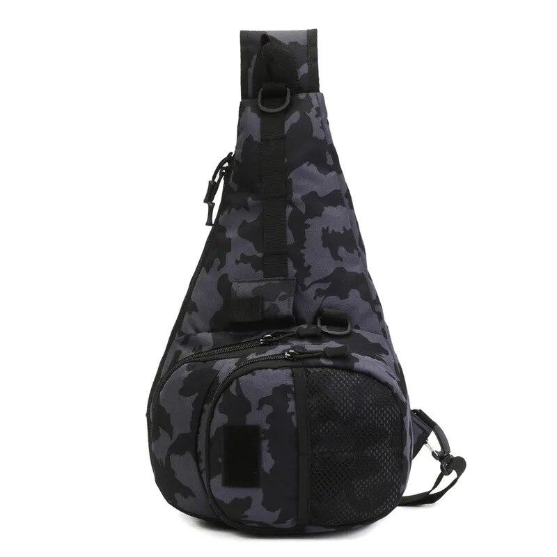 Rilibegan Luya Crossbody Bag Tactical Outdoor Big Chest Bags Men Single Shoulder Bags Fishing Rod Multifuctional Chest Bags