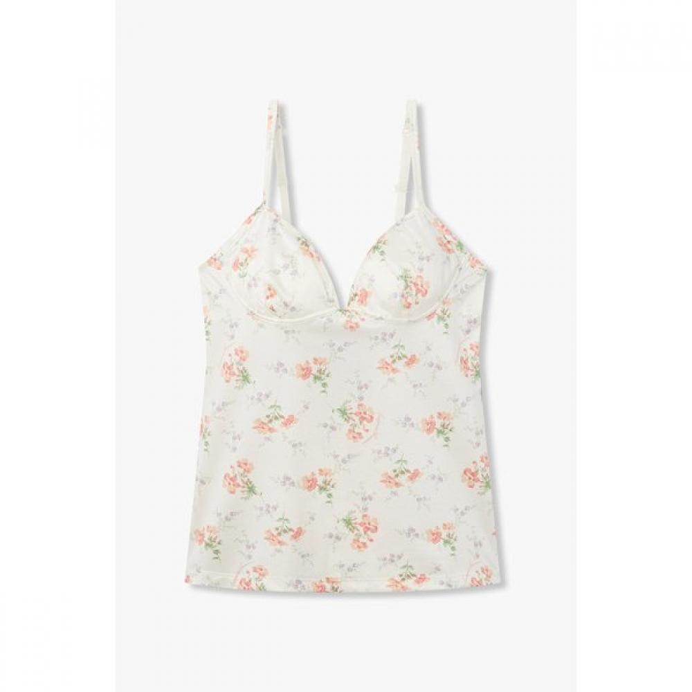 Emporio Armani Women Logo And Flower Print Tank Top 0826113505 S(90)