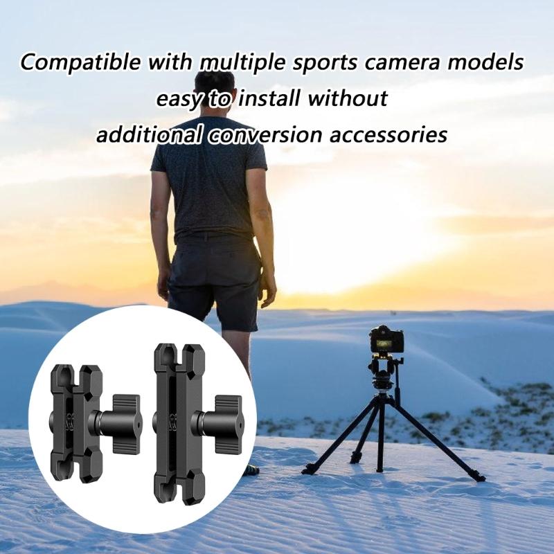 17mm Ball Head Connector Arm Quick Detach Suitable For Action Cameras Aluminum Alloy Support Clamp Quick Install Design