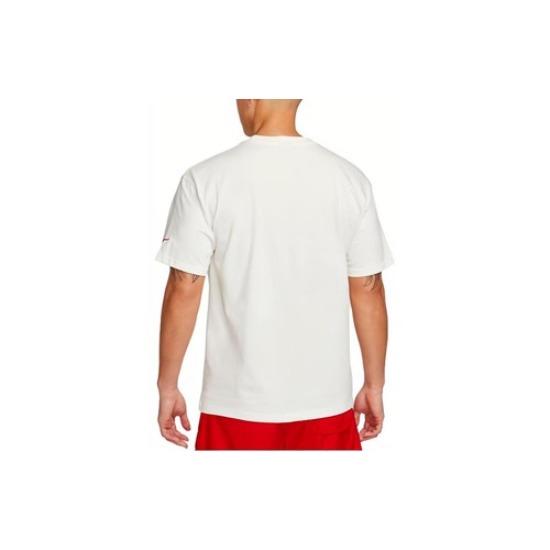 Nike Graphic Letter Print Loose Fit Short Sleeve T-Shirt for Men, White
