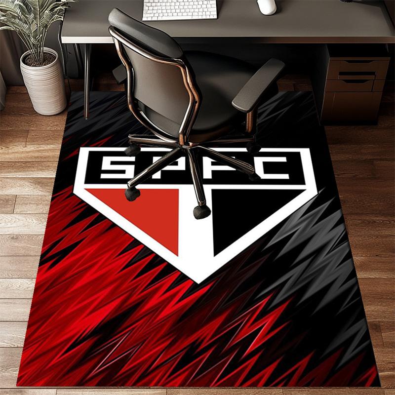 Pau-lo Fc Emblem Printed Office Carpet Chair Cushion  Entryway Rug, Rugs for Living Room, Bedroom Christmas gifts