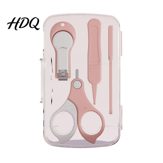 Kids Nail Clipper 4Pcs/Set Baby Kit with Clipper Scissors Tweezers File Trimmer Storage Case Manicure Pedicure Grooming Tools Kit for