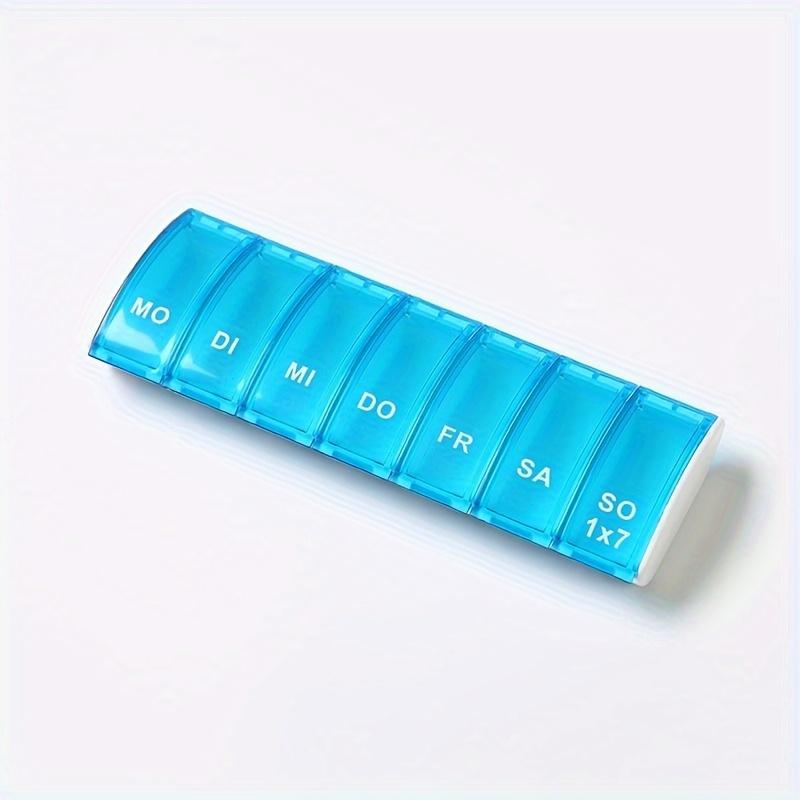 1pc Portable Seven Compartment One Week Medicine Box Storage Travel Packaging Pill Storage Box