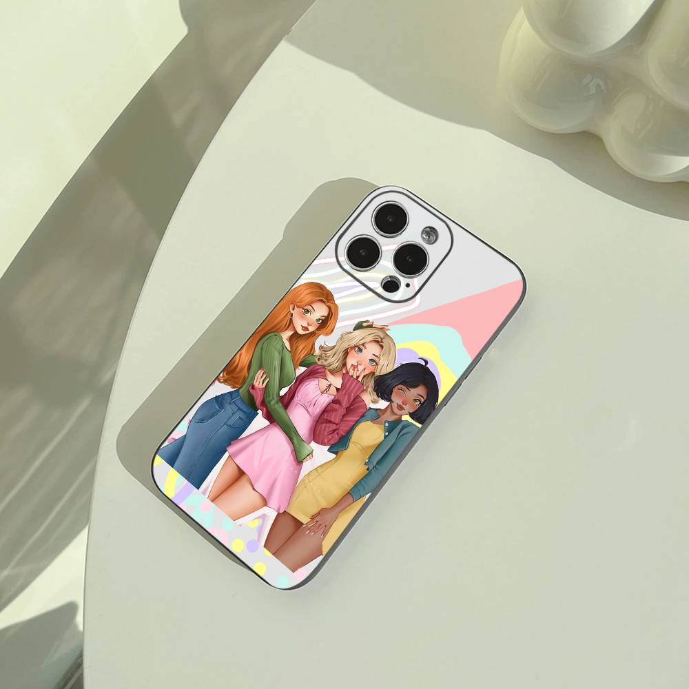 

Classic animation T-Totally- Spies Phone Case For iPhone 17,16,15,14,13,12,11 Pro Max,16Plus,XS Soft Black Cover iPhone13PROMAX
