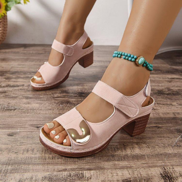 Thick-heeled Shoes Sandals High-heeled Sandals Casual