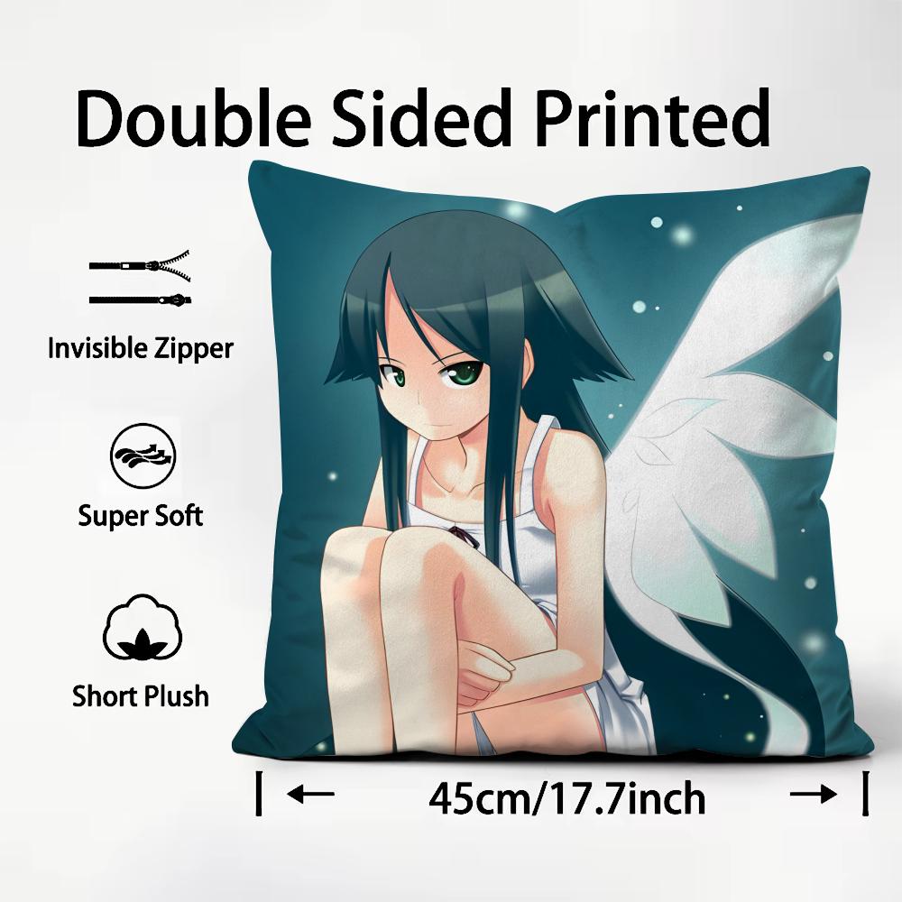 SSaya No UtaA Song Of Saya Cushion Cover Plush Fabric Soft DoubleSided Printed Sofa Warm Winter Home Child Gift Pillow Case