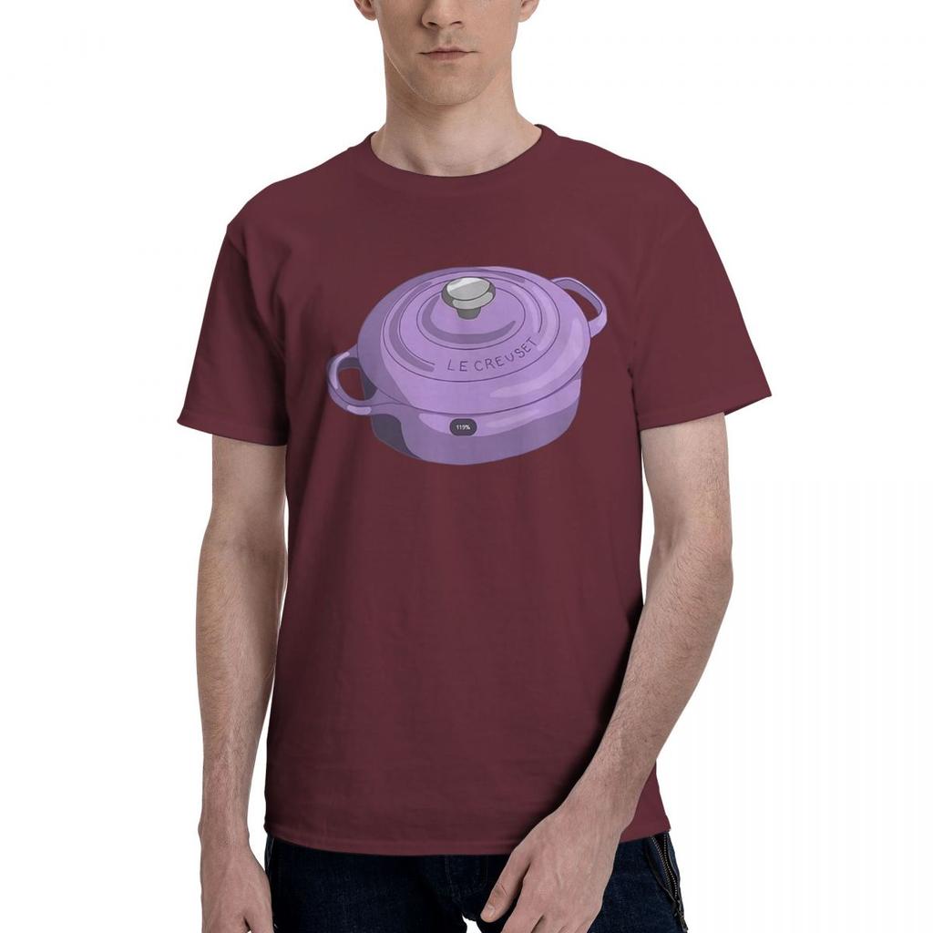 Le Creuset Bräter Aufkleber 100% Baumwolle Lässig Atmungsaktiv Bequem Oberteile Kurzarm T-Shirt Herren Geschenke