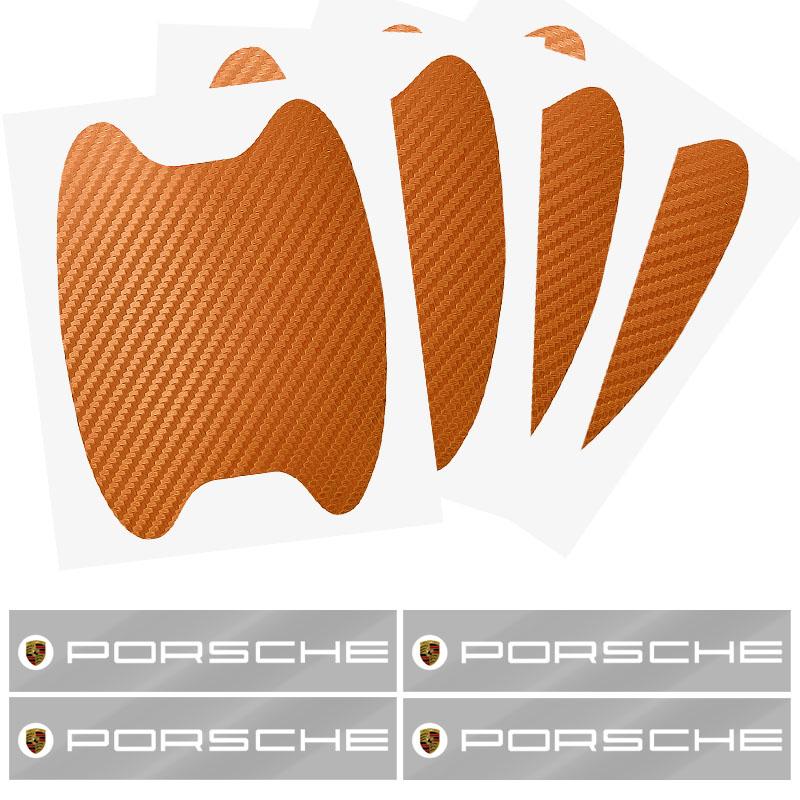 Car Door Sticker Carbon Fiber Scratches Auto Handle Protection Film For Porsche Boxster Cayenne Panamera Macan Cayman 911 918 996 917 991