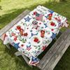 4th of July Independence Day Stars Print Tablecloth for Table Decor Washable Eucalyptus Leaf Floral Table Cloth Party Decoration